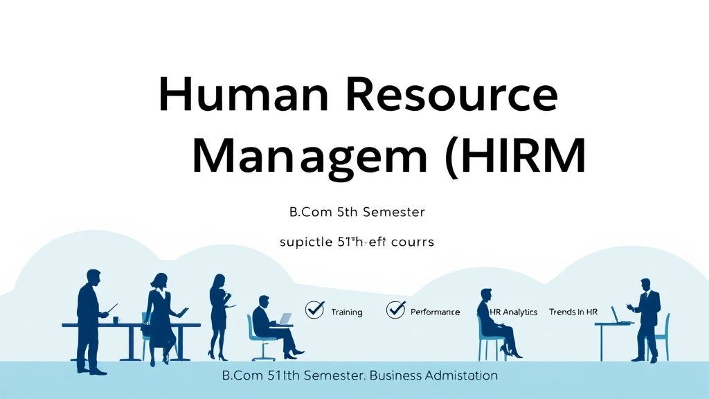 HUMAN RESOURCE MANAGEMENT (HRM) B.COM SEMSTER – 5 PAPER -3