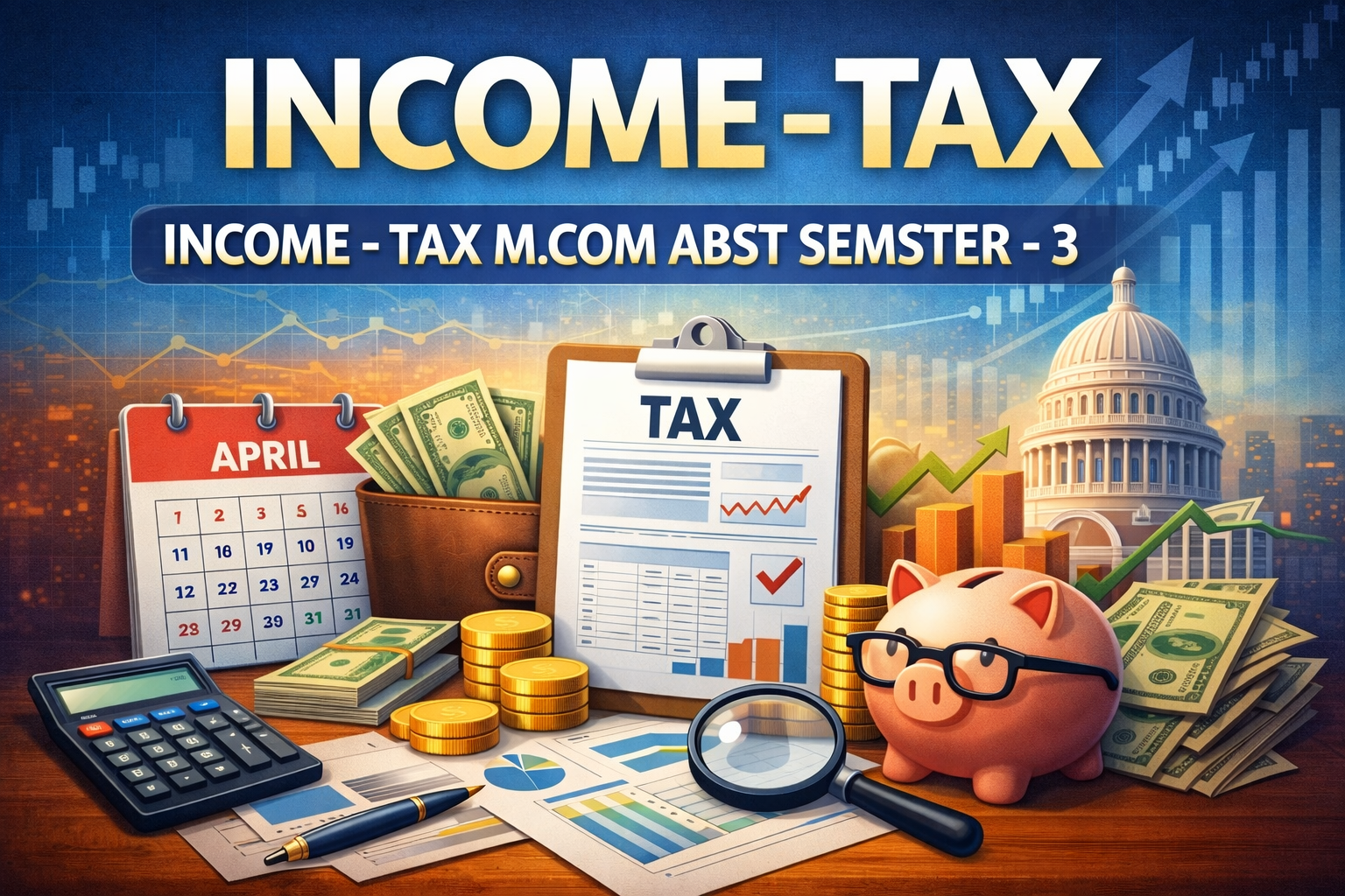 INCOME – TAX M.COM ABST SEMSTER – 3 PAPER – 2