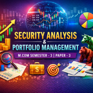 SECURITY ANALYSIS & PORT FOLIO MANGEMENT प्रतिभूति विश्लेषण और पोर्टफोलियो प्रबंधन M.COM (ABST) SEMSTER - 3 PAPER - 3