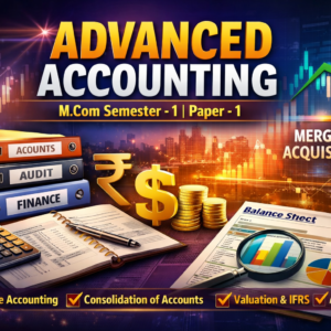ADVANCED ACCOUNTING (उच्चतर लेखांकन) M.COM SEMSTER - 1 PAPER - 1